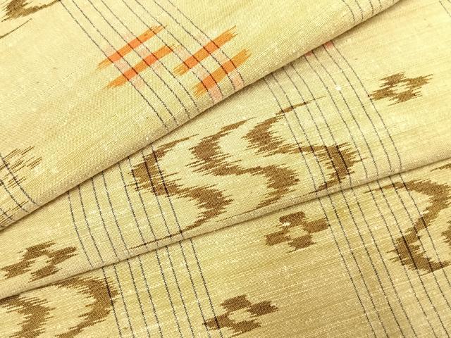 平和屋着物●上質な紬 琉球絣 正絹 逸品 AABI1831fy