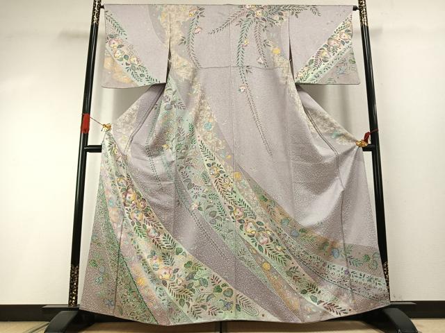 平和屋着物●訪問着 辻が花 暈し染め 金彩 正絹 逸品 AABI1838fy
