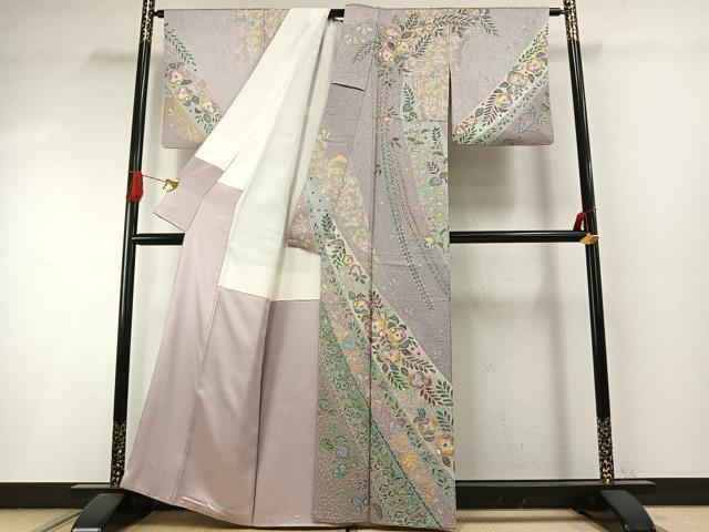 平和屋着物●訪問着 辻が花 暈し染め 金彩 正絹 逸品 AABI1838fy