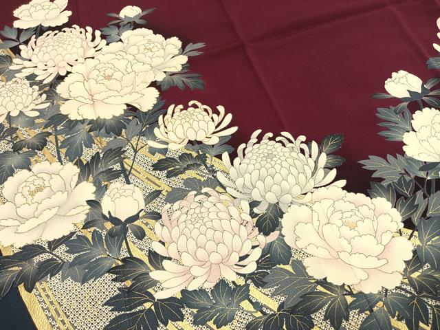 平和屋着物●訪問着 草花文 金彩 鈴乃屋扱い 正絹 逸品 AABI1844fy