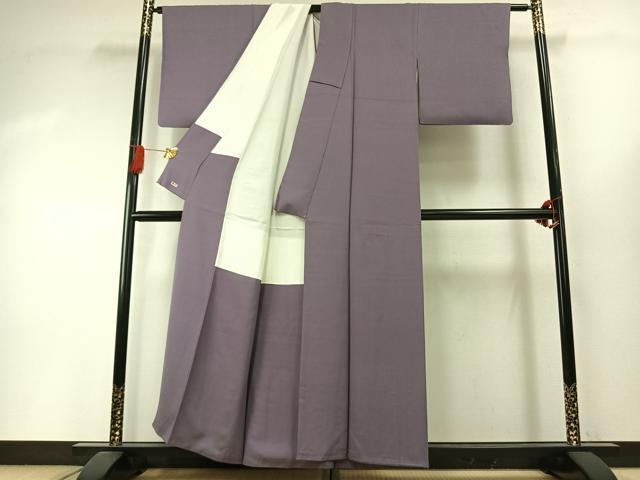 平和屋着物●上質な色無地 薄色 三越扱い 正絹 逸品 AABI1846fy