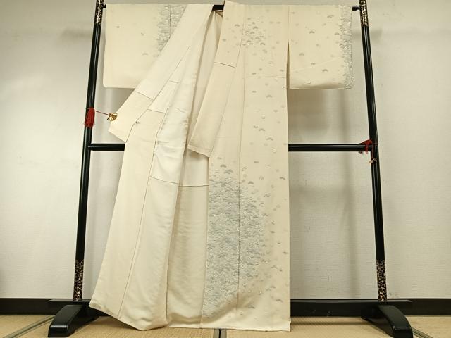 平和屋着物●訪問着 総刺繍 松竹梅 正絹 逸品 AABI1856fy