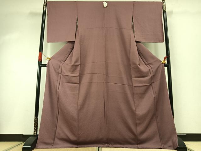 平和屋着物●上質な色無地 紅藤色 ロング丈 正絹 逸品 未使用 AABI1860fy