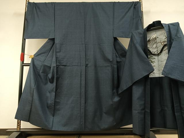 平和屋着物●男性 本場大島紬 アンサンブル 100亀甲 総詰め キングサイズ 正絹 逸品 AABI1867fy