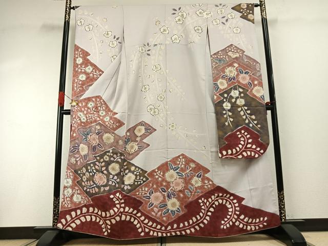 平和屋着物●豪華振袖 辻が花 金彩 正絹 逸品 AABI1876fy