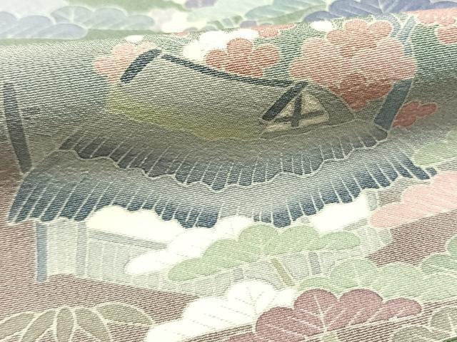 平和屋着物●訪問着 友禅 作家物 松竹梅 暈し染め 正絹 逸品 AABI1878fy