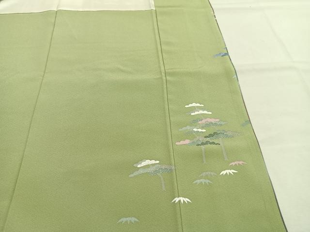 平和屋着物●訪問着 友禅 作家物 松竹梅 暈し染め 正絹 逸品 AABI1878fy