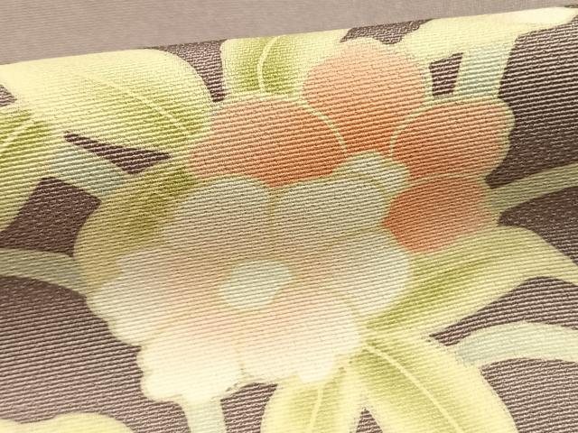 平和屋着物●訪問着 友禅 草花文 正絹 逸品 AABI1894fy