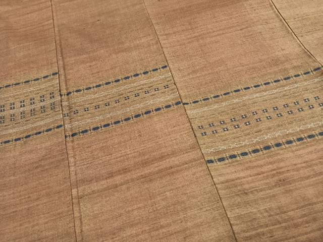 平和屋着物●訪問着 紬地 花織 正絹 逸品 AABI1905fy