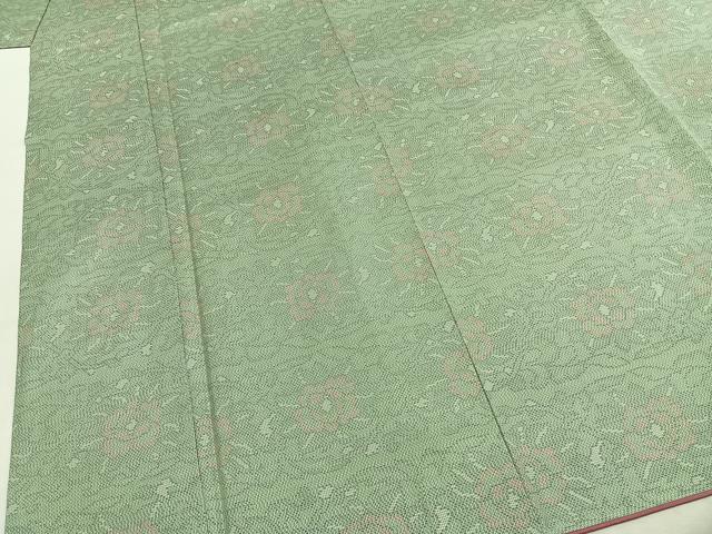 平和屋着物●本場大島紬 一元7マルキ 吉祥花文 正絹 逸品 AABI1907fy