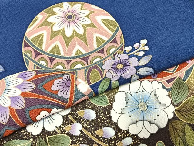 平和屋着物●豪華振袖 辻が花 毬 暈し染め 金彩 正絹 逸品 AABI1925fy
