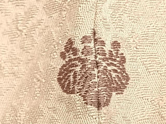 平和屋着物●上質な色無地 花尽くし地紋 洗柿色 正絹 逸品 未使用 AABI1926fy