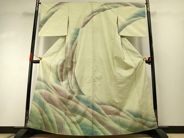 平和屋着物●本場大島紬 染大島 幾何学文様 正絹 逸品 AABI1929fy