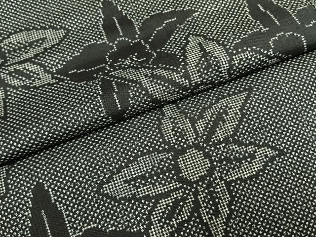 平和屋着物●本場大島紬 一元絣 舞花文 正絹 逸品 AABI1931fy