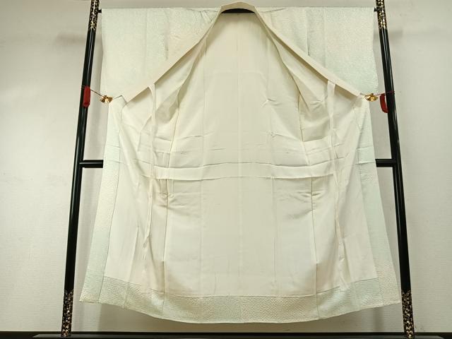 平和屋着物●長襦袢 袷 絞り 花唐草地紋 正絹 逸品 AABI1936fy