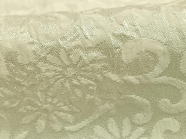 平和屋着物●長襦袢 袷 絞り 花唐草地紋 正絹 逸品 AABI1936fy
