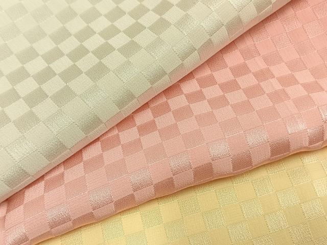 平和屋着物●長襦袢 袷 市松文様 正絹 逸品 AABI1937fy