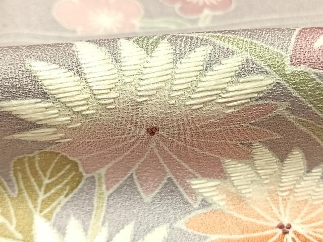 平和屋着物●訪問着 友禅 刺繍 松竹梅 風景花文 正絹 逸品 AABI1949fy