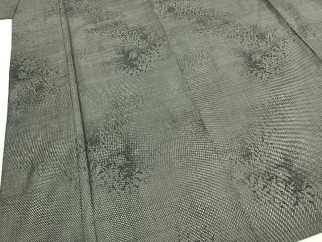 平和屋着物●本場大島紬 カタス7マルキ 草花文 やまと誂製 正絹 逸品 AABI1953fy