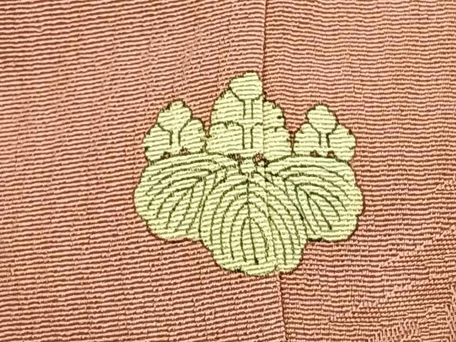 平和屋着物●上質な色無地 草葉地紋 虹色 正絹 逸品 未使用 AABI1955fy