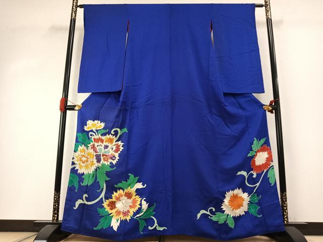 平和屋着物●アンティーク 大正ロマン 色留訪問着 花唐草文 金彩 正絹 逸品 AABI1970fy
