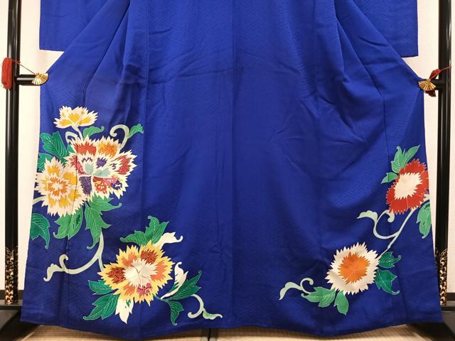 平和屋着物●アンティーク 大正ロマン 色留訪問着 花唐草文 金彩 正絹 逸品 AABI1970fy