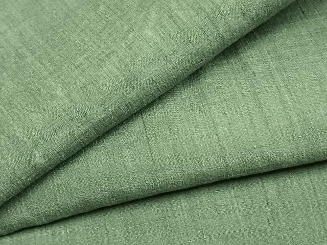 平和屋着物●結城紬 色無地 老竹色 ますいわ屋扱い 正絹 逸品 AABI1977fy