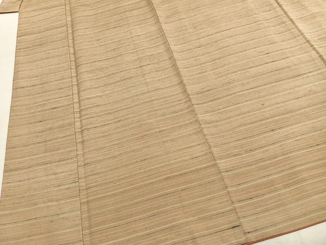 平和屋着物●上質な紬 横縞 正絹 逸品 AABI1981fy