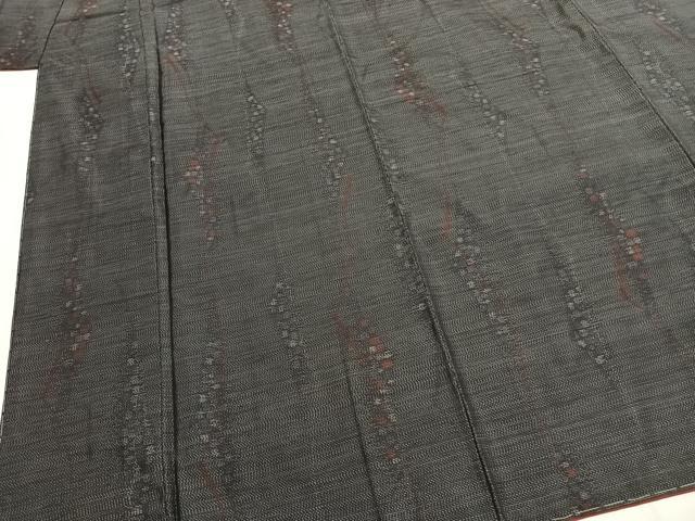 平和屋着物●本場大島紬 幾何学文様 株式会社大山謹製 証紙付き 正絹 逸品 未使用 AABI2002fy