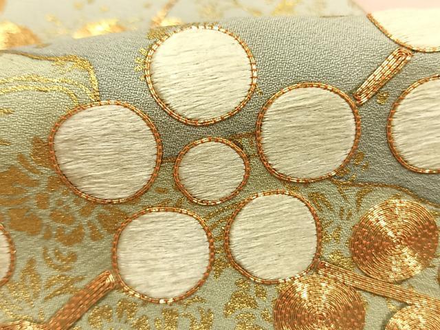 平和屋着物●豪華色留袖 駒刺繍 枝花文 金彩 正絹 逸品 AABI2003fy