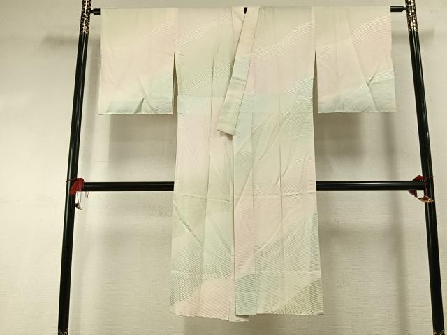 平和屋着物●長襦袢 無双仕立て 斜縞地紋 正絹 逸品 AABI2004fy