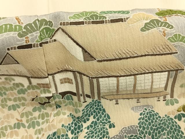 平和屋着物●豪華色留袖 作家物 刺繍 風景文 暈し染め 金糸 正絹 逸品 AABI2014fy