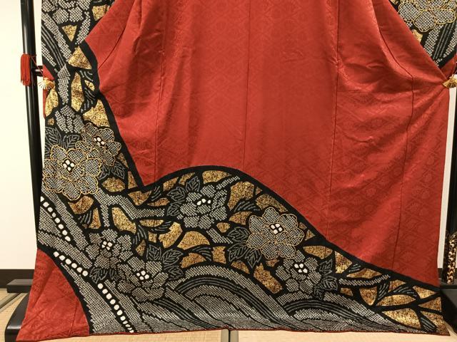 平和屋着物●豪華振袖 駒刺繍 絞り 草花文 金彩 正絹 逸品 AABI2022fy