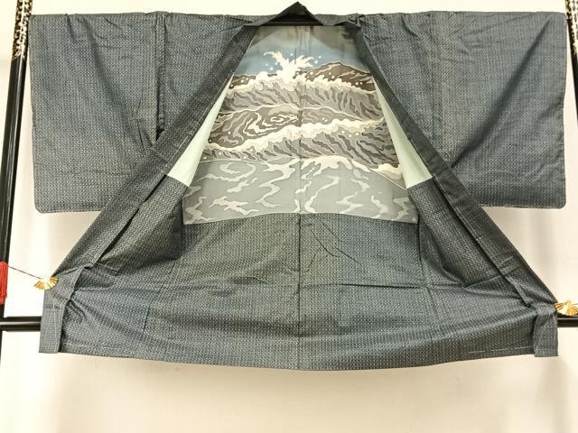 平和屋着物●男性 男柄の最高峰 西郷柄 西郷絣 本場大島紬 アンサンブル 浦上新西郷 正絹 逸品 AABI2028fy