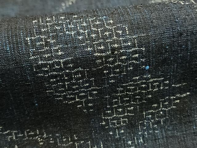 平和屋着物●結城紬 80亀甲 枝葉文 三越扱い 正絹 逸品 未使用 AABI2039fy