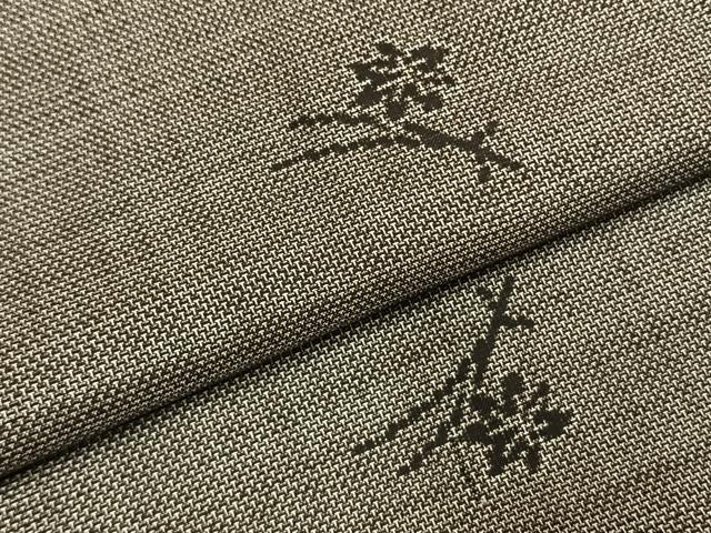 平和屋着物●本場大島紬 カタス9マルキ 楓 松葉 正絹 逸品 AABI2044fy