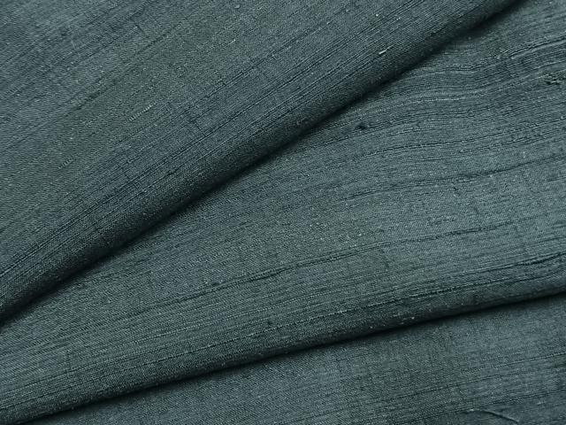 平和屋着物●男性 紬 アンサンブル 青碧色 反端付き 正絹 逸品 未使用 AABI2049fy