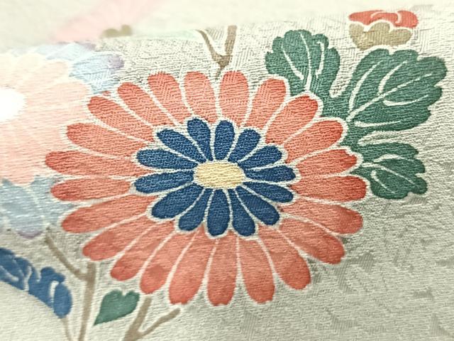 平和屋着物●訪問着 友禅 枝花文 暈し染め 正絹 逸品 未使用 AABI2050fy