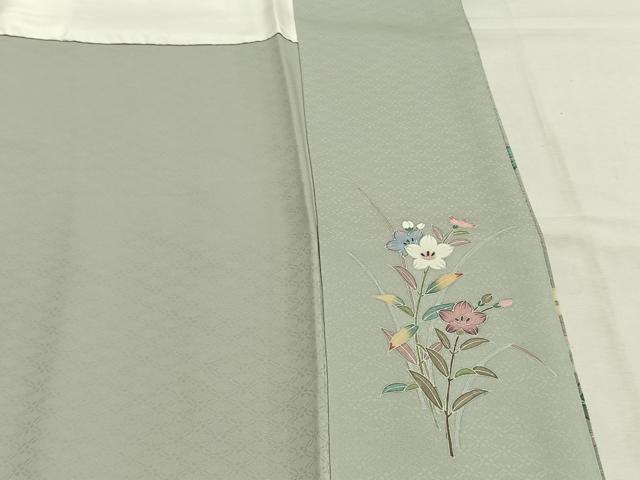 平和屋着物●訪問着 友禅 枝花文 暈し染め 正絹 逸品 未使用 AABI2050fy