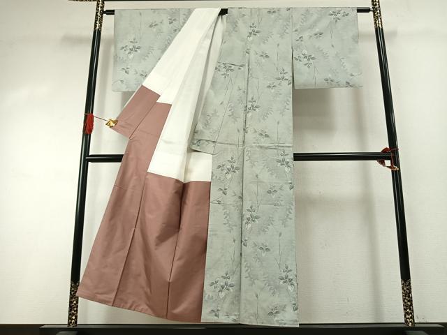 平和屋着物●都喜ヱ門 本場大島紬 白大島 一元7マルキ 総絣 南天文 藤絹織物謹製 正絹 逸品 AABI2055fy