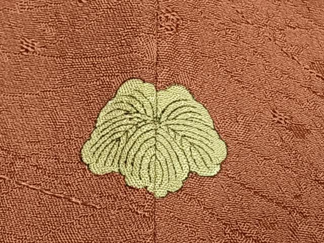 平和屋着物●上質な色無地 網目地紋 退紅色 正絹 逸品 未使用 AABI2057fy