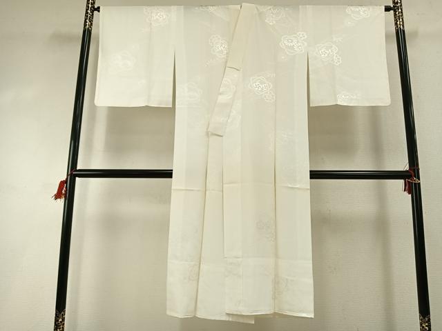 平和屋着物●長襦袢 無双仕立て 舞花地紋 正絹 逸品 AABI2059fy