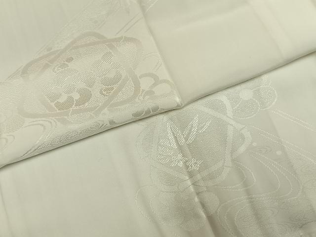 平和屋着物●長襦袢 無双仕立て 舞花地紋 正絹 逸品 AABI2059fy