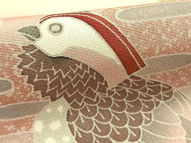 平和屋着物●訪問着 友禅 作家物 花鳥文 暈し染め 正絹 逸品 AABI2066fy
