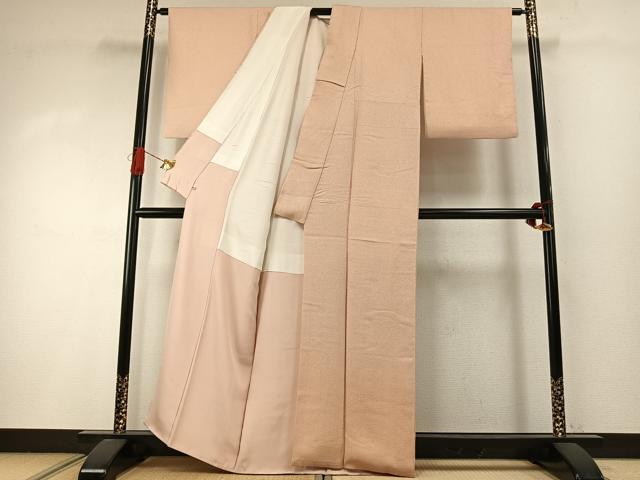 平和屋着物●上質な色無地 洗柿色 西武百貨店扱い 正絹 逸品 AABI2067fy