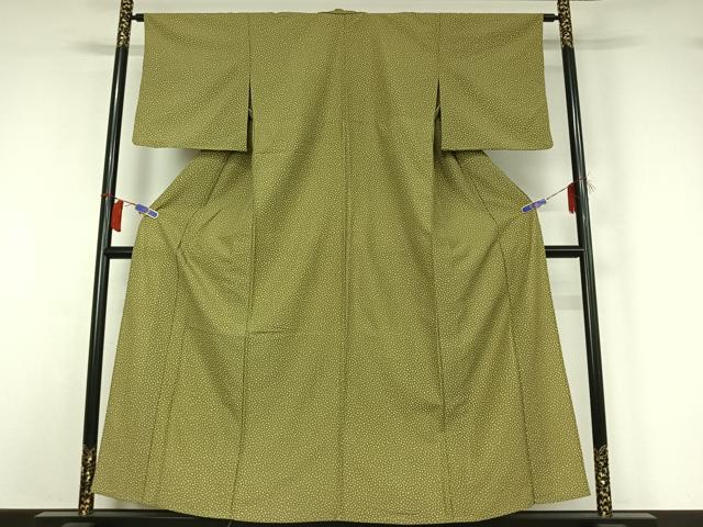 平和屋着物▽小紋 単衣 箔散らし文様 洗える着物 AABI2082jh
