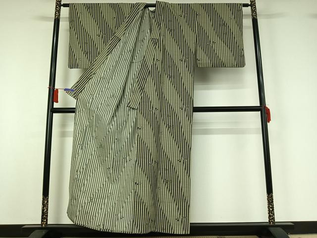 平和屋着物▽小紋 単衣 萩文 洗える着物 AABI2084jh