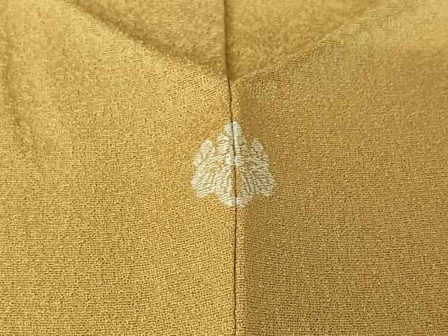 平和屋着物▽上質な色無地 単衣 卵色 正絹 逸品 AABI2091jh