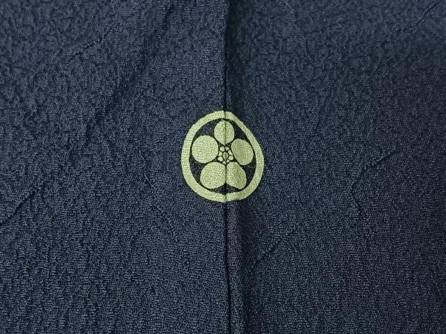 平和屋着物▽上質な色無地 単衣 深縹色 正絹 逸品 AABI2092jh