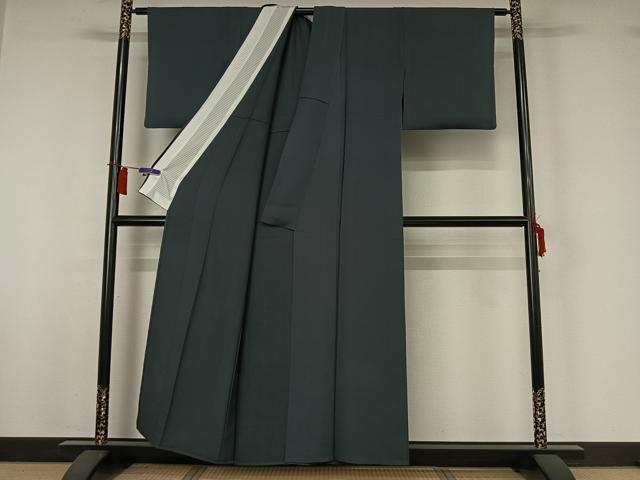 平和屋着物▽上質な色無地 単衣 百入茶色 正絹 逸品 AABI2099jh